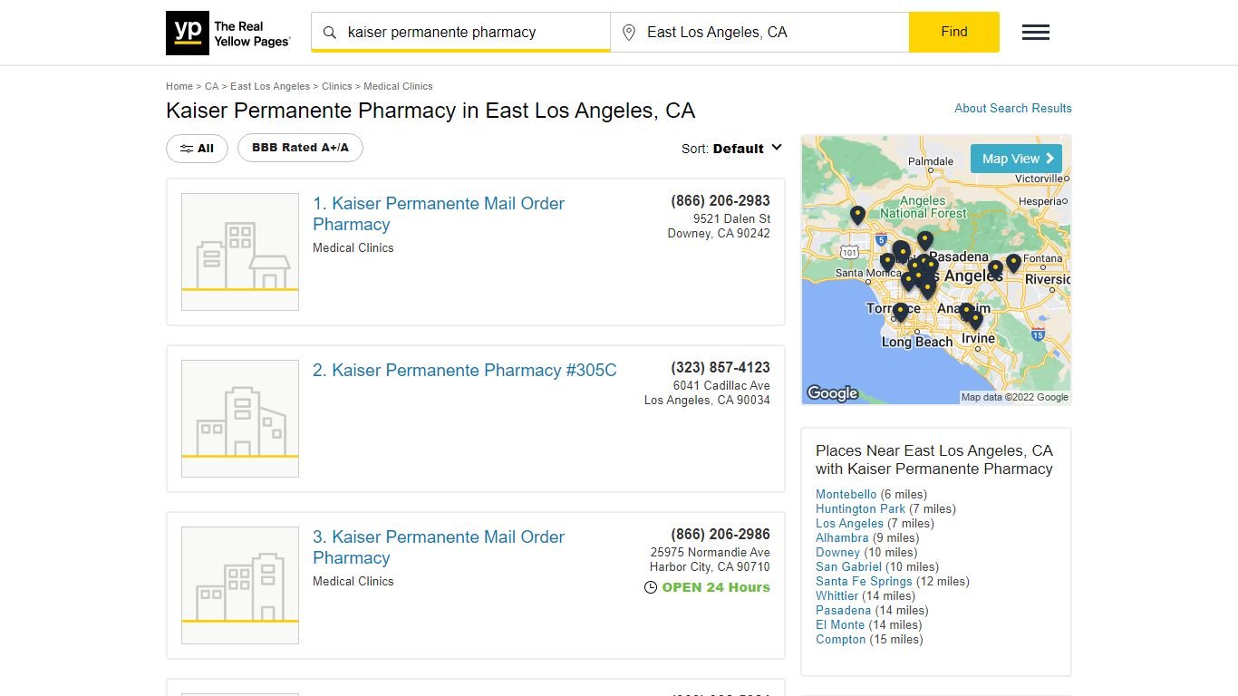 Kaiser Permanente Pharmacy in East Los Angeles, CA - Yellow Pages