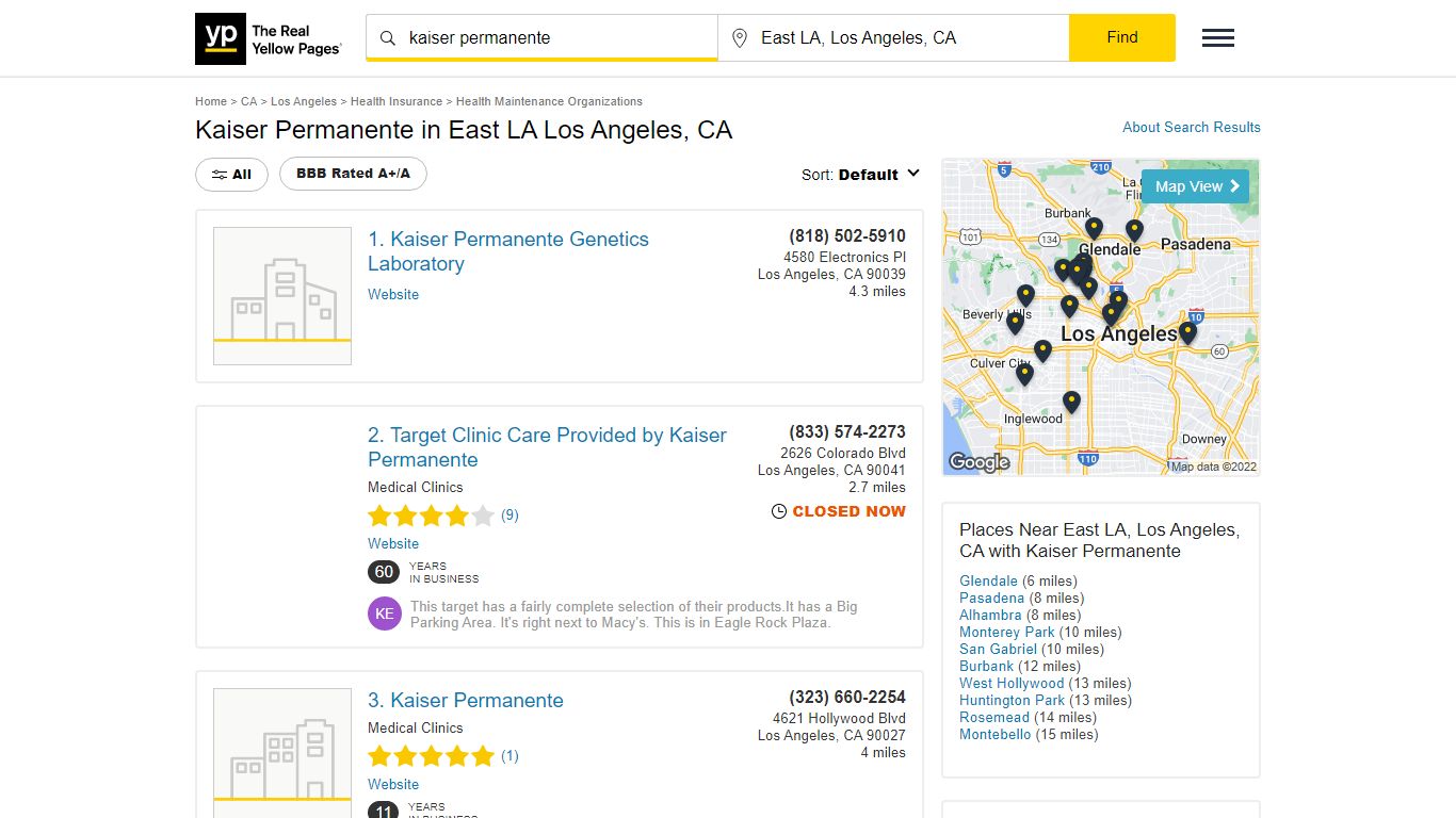 Kaiser Permanente in East LA Los Angeles, CA - Yellow Pages